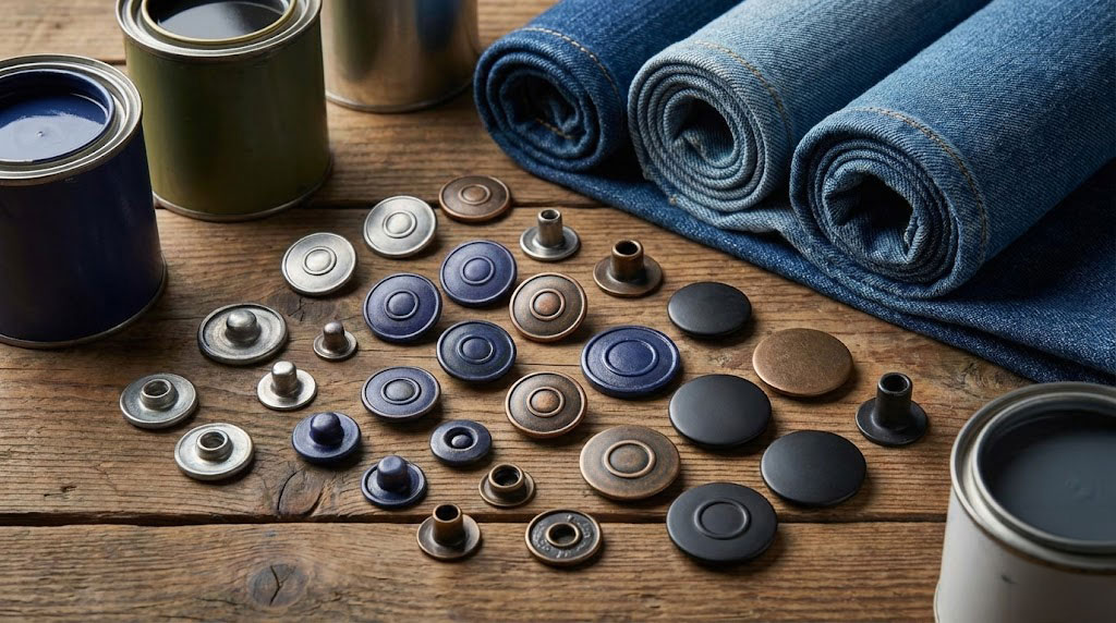 Tekstil Sektöründe Metal Aksesuar Boyama: Düğme, Rivet ve Kot Aksesuarlarında Kalitenin Sırrı